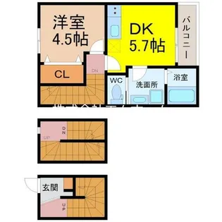 WisteriaⅡ(ウィステリアツー)【3階】の間取り