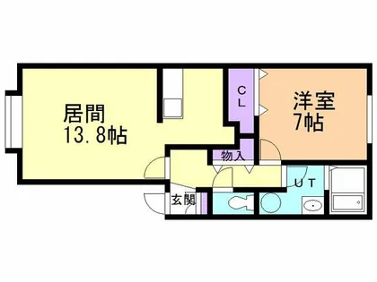ヴァンベール中島【105号室】の間取り