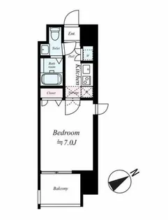 1Kの間取り画像