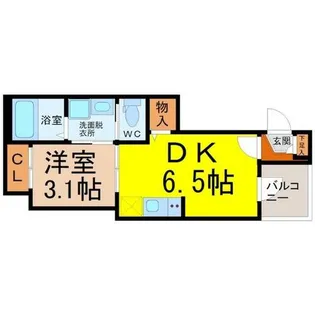 フェリシア荒子【301号室】の間取り