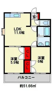 ソレイユ弐番館【1階】の間取り