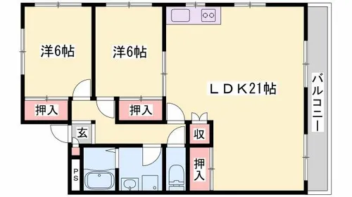 プラザ澤田【202号室】の間取り