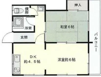 グリーンハイツ北棟【201号室】の間取り