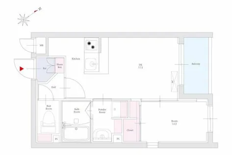 リアンレガーロ南本町【5階】の間取り
