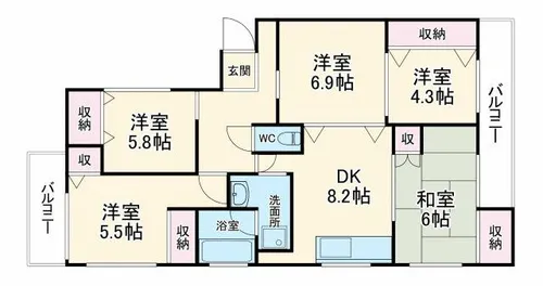 メゾンムブレ【2階】の間取り
