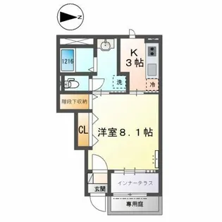 ケイ・ブラン【1階】の間取り