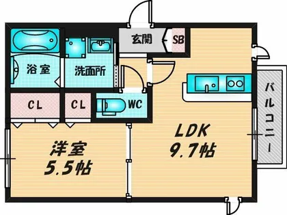 ハイム・グランドスラム【2階】の間取り