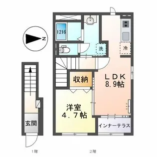 ケイ・ブラン【2階】の間取り