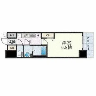 プレサンス名古屋幅下ファビュラス【9階】の間取り