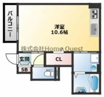 リベルタード衣摺【101号室】の間取り