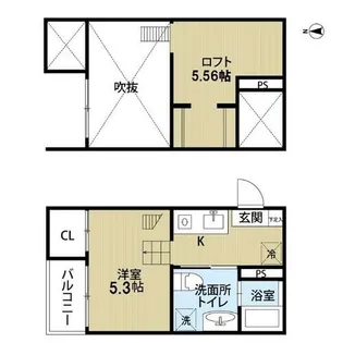 ATLAUS道徳【1階】の間取り