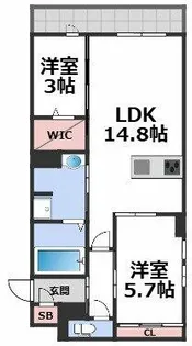 Clashist新森【1階】の間取り