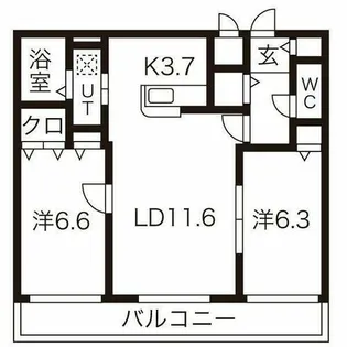 ウエストビレッジ【302号室】の間取り