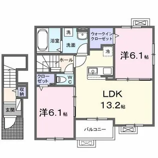 大阪府藤井寺市藤井寺3丁目【アパート】の間取り