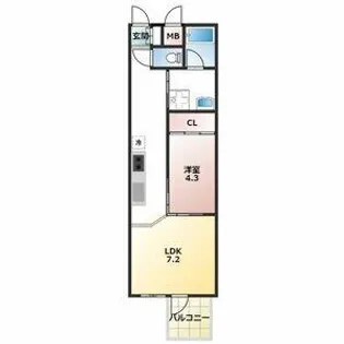 CASA LARGO 岩倉【3階】の間取り