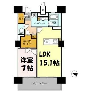 ロイヤルパークスERささしま【19階】の間取り