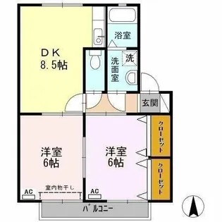 センチュリーパークA【2階】の間取り