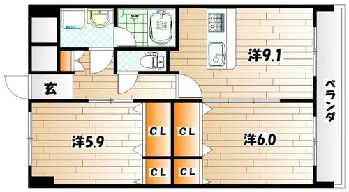 フィオレンティーナ【10階】の間取り