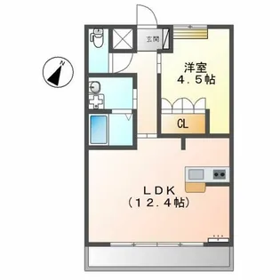 ヒルズ四ツ塚【203号室】の間取り