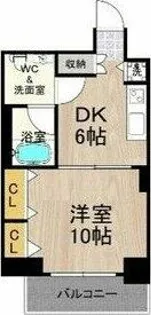 フローライト長堀橋【4階】の間取り
