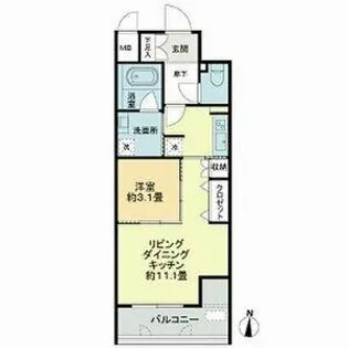 プレイス白壁【8階】の間取り