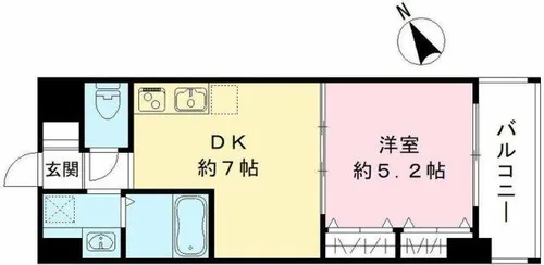 パークナードフィットなかもず【6階】の間取り