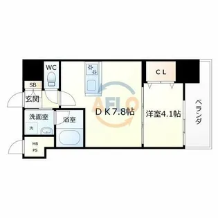 ヴィーナス今里【1001号室】の間取り