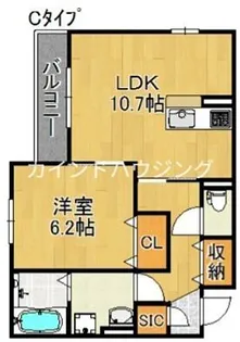 カーサオブリガード【3階】の間取り
