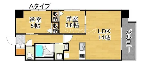 カウニス丸山通【8階】の間取り