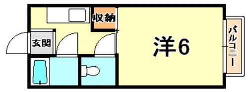 サンハイツ勝野【1階】の間取り