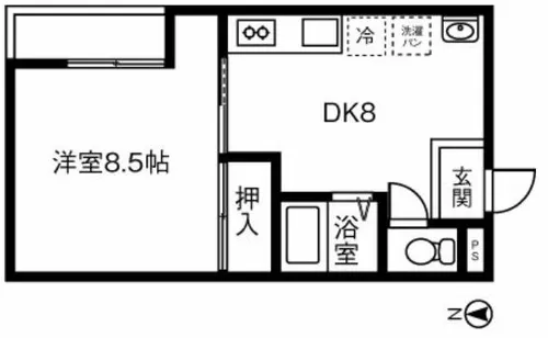 SD中部大学前【402号室】の間取り