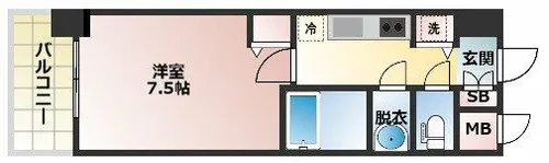S-RESIDENCE江坂Eminence【3階】の間取り