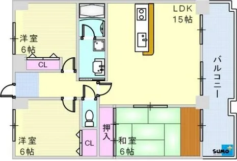 ロイヤルコーポ明石硯町【2階】の間取り