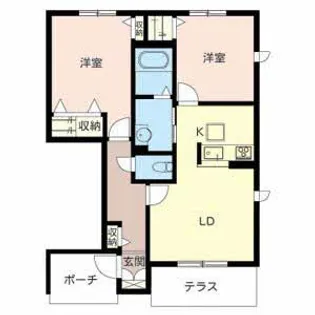 メゾンルミエール【0102号室】の間取り