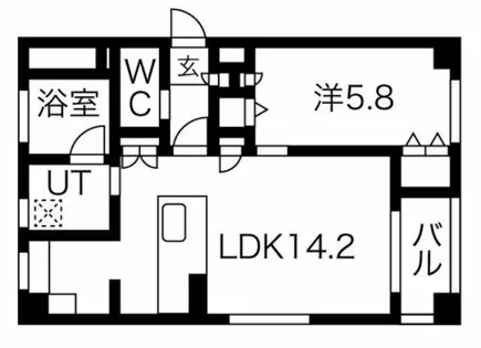フローラ梅田東【7階】の間取り