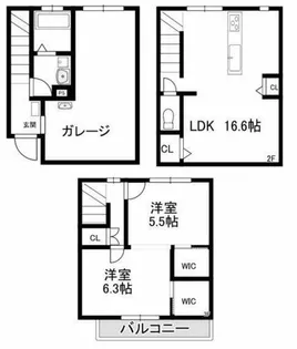 インディビジュアル関目【2階】の間取り