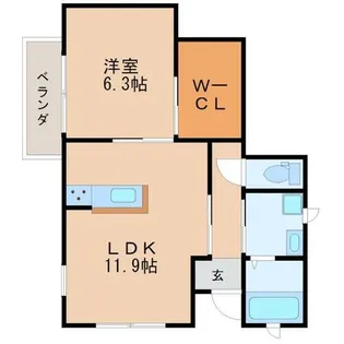 AvanceⅡ【101号室】の間取り
