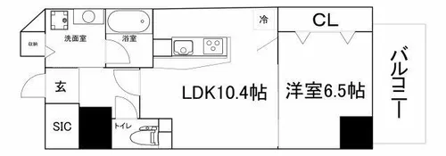 ワイズコート東梅田【8階】の間取り