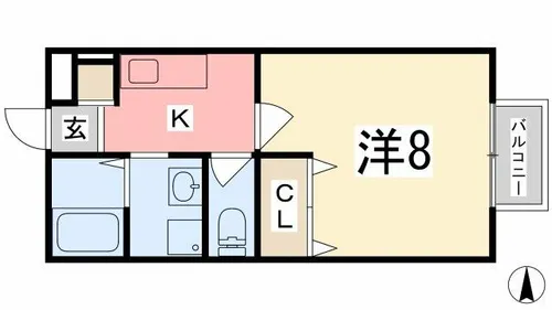 ベルフローラ【101号室】の間取り