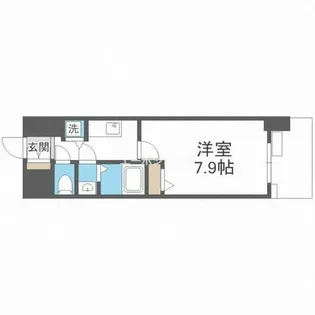 ワールドアイ難波南ポルタ【8階】の間取り