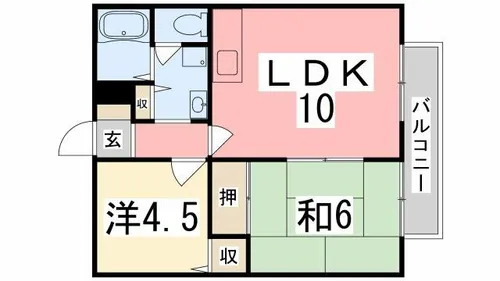 アーバンライフ吉田A棟【101号室】の間取り