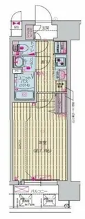 プレサンス芦原橋ヴィブラス【2階】の間取り