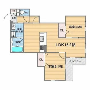 ヴィクトワール庄【302号室】の間取り