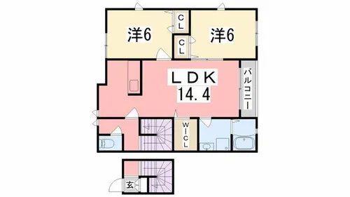ルシエール本城【102号室】の間取り