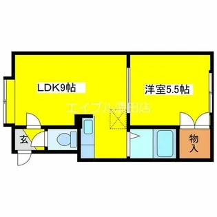 ラピス1-2【203号室】の間取り