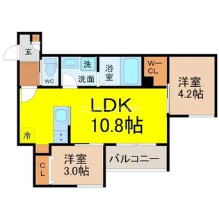 REGALEST PREMA 本陣【3階】の間取り