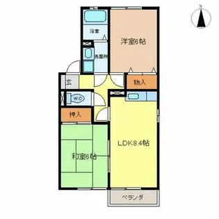 セジュールMM【201号室】の間取り