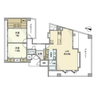 シェヌーア御影【8階】の間取り