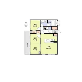 ブライトガーデン【1階】の間取り