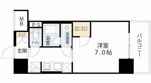 コンフォリア・リヴ新梅田【4階】の間取り